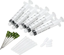 Cap Syringe Needle Blunt-Tip 10ml with 5pcs 14/Ga/1.5inch/.. Industrial-Tool 5-Pack Transparent