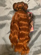 Pelo sintético Noble para mujer mechones de pelo sintético degradado de 12 pulgadas, pelo Weav para mujeres negras, mechones de pelo sintético ondulado Suelto