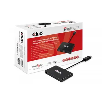 CLUB3D DP1.2 SenseVision MST Hub to HDMI™Triple Monitor 
CLUB3D DP1.2 SenseVision MST Hub to HDMI™Triple Monitor