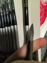 10 artista acuarela pinceles para pintar pincel acrílico plana y Punta Kit de pintura cepillo pluma pincel de Brochas pluma de dibujo de arte pintura de la mano