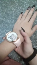 Zegarki-reloj de cuarzo con dibujos animados para mujer, nuevo accesorio de pulsera de cuero rosa con ratón