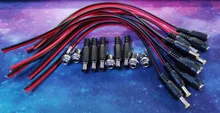 DC Connectors Power-Pigtail-Cable Cctv-Security-Camera Male Female for 12V 5A