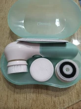 Cepillo eléctrico de silicona para limpieza Facial, cepillo limpiador de poros faciales, masajeador con Estuche De Viaje