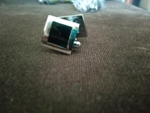 Gemelos de negocios de moda para hombre, redondas y rectangulares mancuernas francesa de manga, negras chapadas en plata, regalos de Navidad para padre