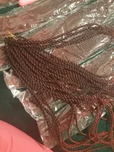 Trenzas de ganchillo para mujer, cabello sintético de color negro, ombré, marrón, senegalés, 30 hebras