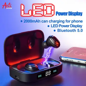 Sport Bluetooth 5.0 Wireless Earphones Waterproof TWS With Mic Headsets LED Power Display 2000mAh Earbuds Can Charging For Phone
Sport Bluetooth 5.0 Wireless Earphones Waterproof TWS With Mic Headsets LED Power Display 2000mAh Earbuds Can Charging For Phone