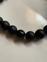 Pulsera de cuentas de ónix negro mate para hombre y mujer, brazalete de cuentas de energía para Yoga, regalo para novio, abalorios de piedra Natural de 8mm