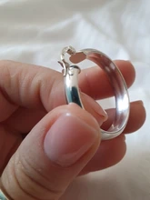 Pendientes de argolla plateados para mujer, regalo de boda, joyería fina europea, regalo de Navidad, gran oferta, fiesta de compromiso, 925