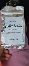 Aroma de coco Exfoliante para café, crema exfoliante corporal, sal del Mar Muerto para exfoliar y blanquear, anticelulitis hidratante, 30g