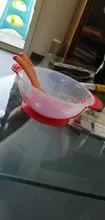 Detección de temperatura cuchara de alimentación de vajilla infantil comida aprendizaje platos servicio/placa/de la bandeja de la succión de la Copa Set de vajilla para bebé