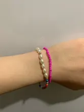 Pulseras coloridas cuentas de semillas para mujer, brazaletes bohemios de perlas ovaladas, joyería de playa, regalos de fiesta, L181