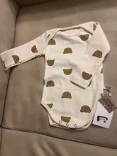 Body de manga larga para bebés recién nacidos, ropa con impresión de caricatura de oso, conjunto de ropa informal, trajes de 2 piezas, primavera y otoño