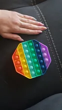 Arco Iris de empuje de Pops Fidget sensorial Juguetes Para Autisim necesidades especiales Anti-estrés juego de alivio de estrés blandita Pop Fidget Juguetes | Juguetes Fidget | Fidget Juguetes