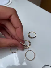 Yobest-Conjunto de anillos Vintage bohemios para mujer, juego de sortijas geométricas con forma de media Luna Dorada para mujer, conjunto de anillos con personalidad de cristal, regalo de joyería para fiesta