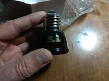 Mini lámpara de calefacción para mascotas, emisor de cerámica infrarrojo, Bombilla de calor, para mascotas, pollos, lámpara para reptiles, 25/50/ 75/100W, color negro