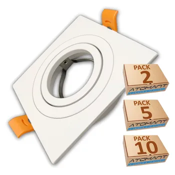 LED ATOMANT®Adjustable white lacquered square aluminum hoop for bulb GU10/dichroic cut 75mm to ++ lighting lights
LED ATOMANT®Adjustable white lacquered square aluminum hoop for bulb GU10/dichroic cut 75mm to ++ lighting lights