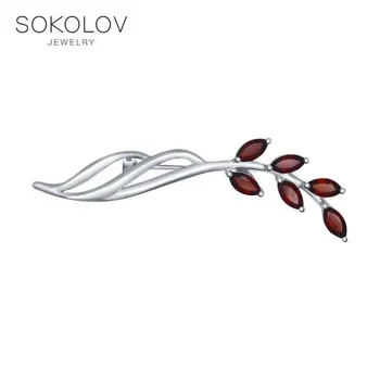 Brooch "branch" with grenades Sokolov, fashion jewelry, silver, 925, women's male
Brooch "branch" with grenades Sokolov, fashion jewelry, silver, 925, women's male