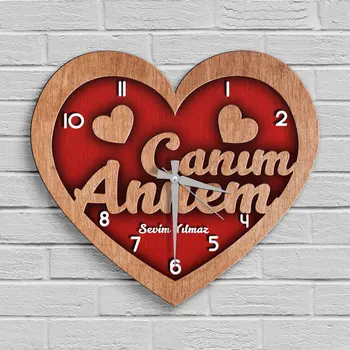 Personalized Dear Mom Design Wooden Heart Wall Clock-9
Personalized Dear Mom Design Wooden Heart Wall Clock-9