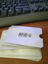 Funda de aluminio con bloqueo NFC para tarjetas de Anti RFID, funda con tarjetero, protección antirrobo para billetera plateada