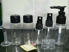 7 unid/set Mini viaje cosméticos de maquillaje de la cara crema olla botellas de plástico transparente accesorios de viaje vacía maquillaje contenedor botella