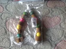 Toys Pet-Supplies Birds Parrot Wooden Ropes Cage-Balls Hanging Chew-Bite Natural Garden-Ornament