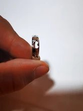 2 unids/set ajustable-corazón en forma de carta de cobre Chapado en plata 30% Cristal, anillo de los hombres de la joyería de las mujeres al por mayor Dropshipping. Exclusivo.