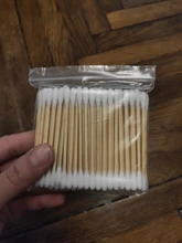 100 unids/bolsa de doble cabeza desechable de algodón de maquillaje hisopo de algodón suave brotes médicos palos de madera nariz y orejas Herramientas de limpieza Cotonete