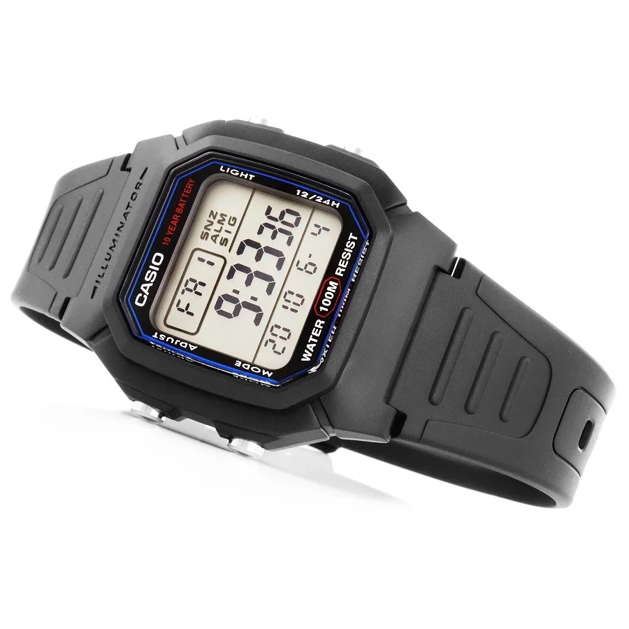 Наручные часы Casio W 800H 1A мужские электронные на пластиковом ремешке|Кварцевые