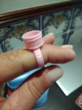 Herramienta de tatuaje de maquillaje para hombres y mujeres, gorros desechables con Microblading, anillo rosa, taza para tinta, accesorios de aguja de tatuaje, 100 Uds.