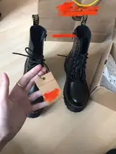 Botas De plataforma para Mujer, zapatos negros Botines De Cuero, Punk, fondo grueso, para motocicleta, 2020