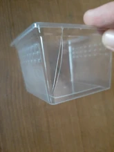 10x caja de alimentación jaula para reptil incubación contenedor tanque de cría claro vivero de reptiles terrario insecto caja de crianza comida alimentación Bo