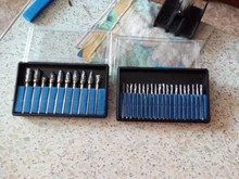 Brocas rotativas de carburo de tungsteno, juego de brocas cónicas de acero hss, 3x6mm, nuevo vástago de 1/8 pulgadas, 10 piezas