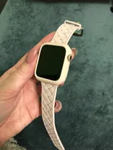 Correa de silicona para Apple watch 6, 44mm, 40mm, serie 5, 4, 3, 2 SE, accesorios, correa de Patrón de tejido, pulsera iWatch de 42mm y 38mm