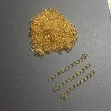 50 unids/lote 50mm 70mm 5x4mm collar Cadena de extensión pulsera a granel extensor de cola de cadenas extendidas para DIY joyería hacer hallazgos