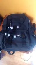 EnoPella-mochila de Nylon resistente al agua para mujer y niña, morral de viaje de alta capacidad, mochila de estudiante, bolso para ordenador portátil negro