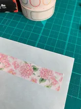 Cinta adhesiva decorativa con plantas y flores estilo japonés Kawaii, cinta adhesiva decorativa, pegatina para álbum de recortes, artículos de papelería con etiquetas