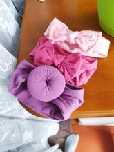 Headbands Hair-Accessories Bows-Knotted Nylon Elastic Newborn Girls Solid-Color Soft
