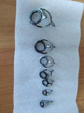 Anillos de guía para caña de pescar, 7 Uds., 0,5/0,6/0,8/1,1/1,4/1,8 cm de diámetro, varios tamaños