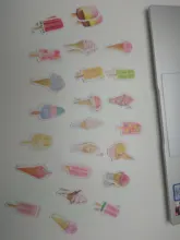 46 unids/lote helado delicioso papel de etiqueta engomada de la etiqueta engomada Diy diario Scrapbooking etiqueta engomada de la etiqueta