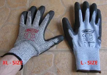 NMSafety-guante de protección de seguridad con forro HPPE, guantes de trabajo resistentes al corte