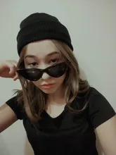 Moda lindo Sexy señoras ojo de gato gafas de sol de las mujeres Vintage Retro pequeño Triangular Cateye gafas Mujer al aire libre gafas