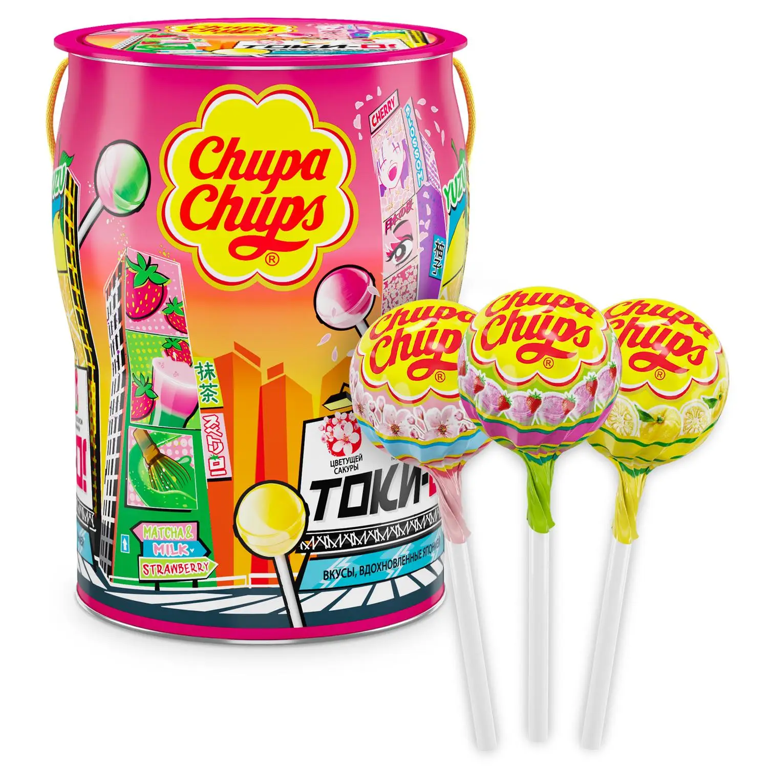 Карамель Chupa Chups Tok-Yo! ведро 150шт по 12г | Продукты