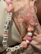 Nuevo nombre personalizado de silicona bebé chupete Clip de cadena tetina chupete cadena titular para bebé recién nacido regalo