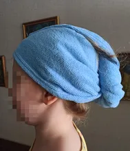 Toalla de secado de cabello de microfibra, turbante, gorro para moño de ducha, torre de baño seca