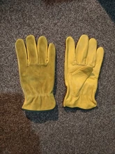 OZERO-guantes de trabajo de cuero de vaca para hombre, guantes de soldadura de trabajo, protectores de seguridad para jardín, deportes, MOTO, resistentes al desgaste, 1008