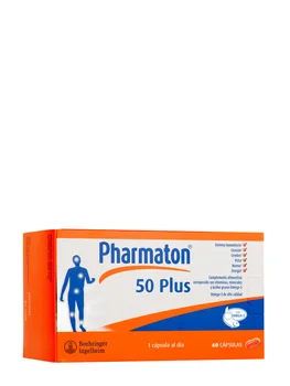 Pharmaton 50 plus 60 capsules suitable for older people 
Pharmaton 50 plus 60 capsules suitable for older people