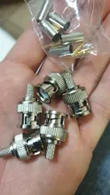Conector BNC de sistema de seguridad tipo engarce, 10 Uds.