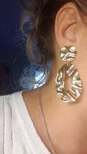JIOFREE-pendientes de clip de Metal Estilo Vintage PUNK para mujer, aretes, Clips, Color dorado geométrico