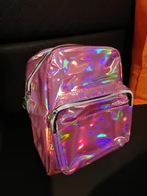 Mini mochila láser plateada para mujer, morral de moda para chica joven, bolso escolar de tendencia coreana con personalidad