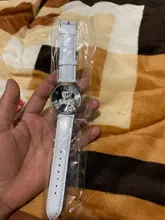 7 colores lindo reloj de cuarzo, de dibujos animados reloj de pulsera niños reloj de cuero relojes de Mickey niños niño mujeres niñas